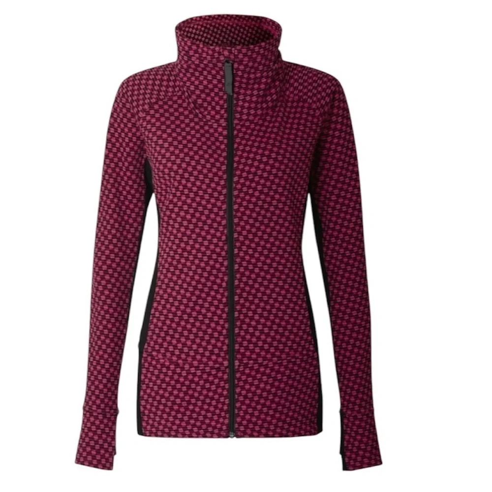 Lululemon Radiant Jacket Deep Dive Berry Rumble Black/Black Size 6